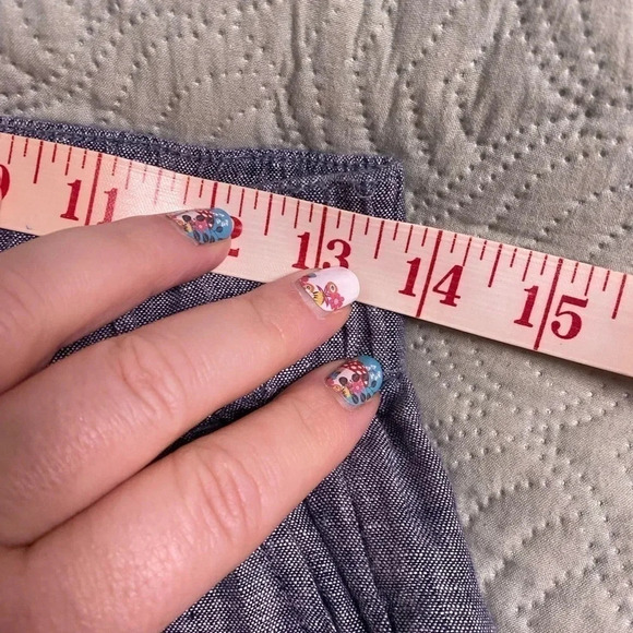 RACHEL ROY 100% Linen Cropped Pants Chambray Blue Breathable Casual Size Small - Picture 6 of 6